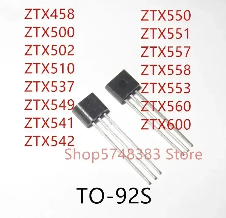 

ZTX458 ZTX500 ZTX502 ZTX510 ZTX537 ZTX549 ZTX541 ZTX542 ZTX550 ZTX551 ZTX557 ZTX558 ZTX553 ZTX560 ZTX600 TO-92S