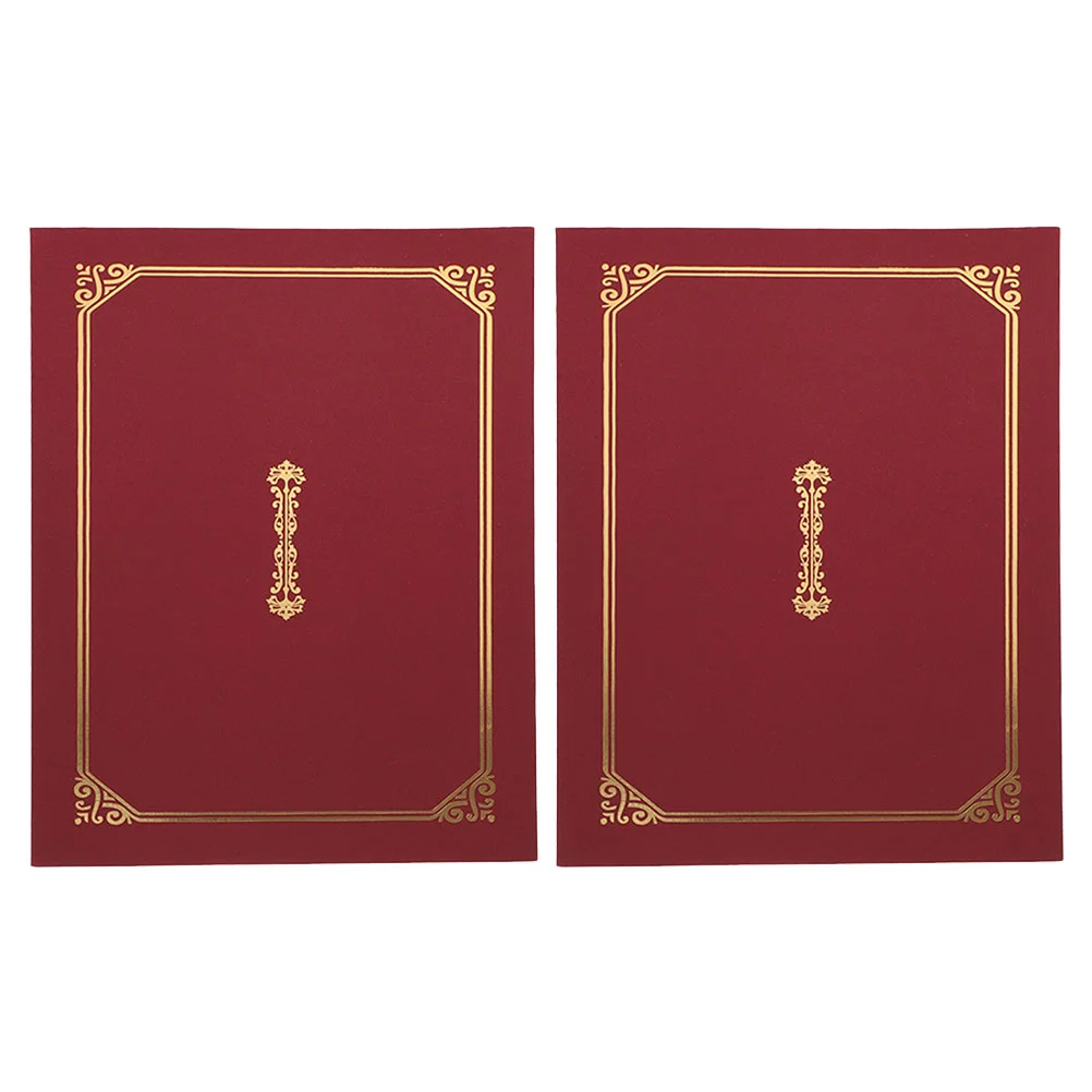 

2 PCS Certificate Set Holder Award Frame Diploma Cases Paper Kit Storage Folder Holders Bulk Graduation Frames