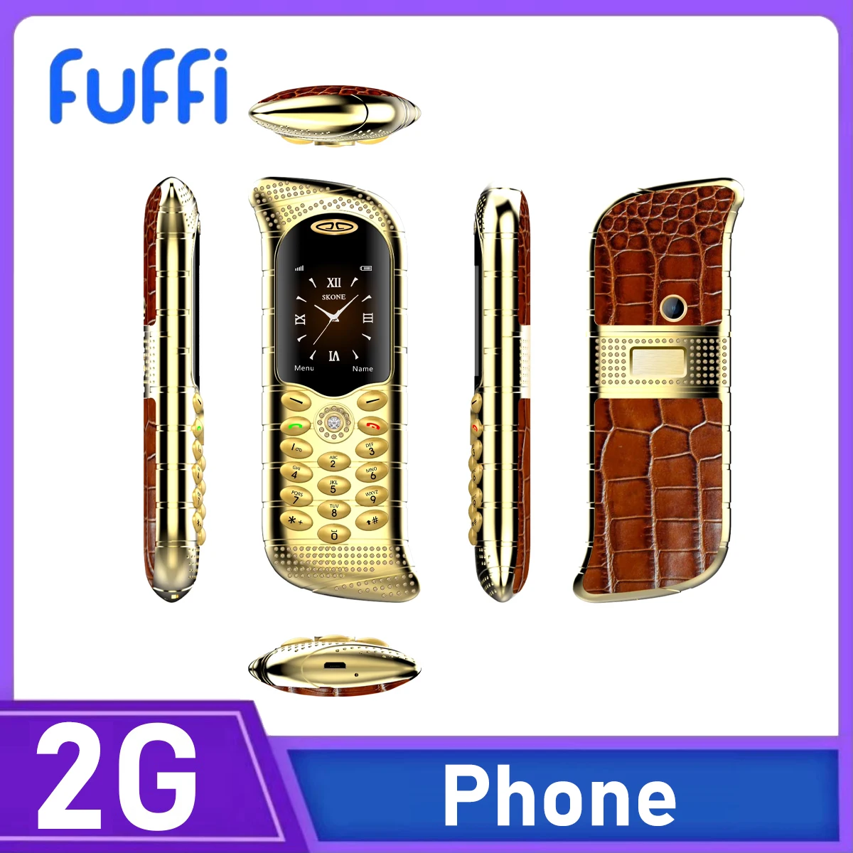 FUFFI-V7 Featured Features Mobile Phones Flying Knife 1.77inch Dual SIM GSM 2G Network Phone 1000mAh MP3 FM Bluetooth Cellphones