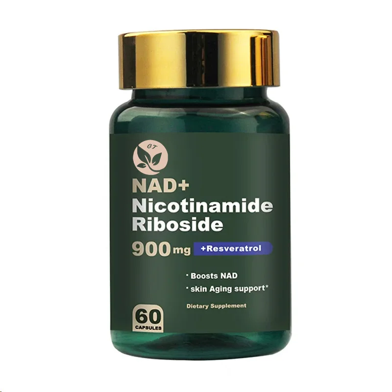 Ultra High Strength 900mg Nad+supplement Vegetarian Capsule Containing Nicotinamide Nucleoside And Resveratrol 60 Capsules