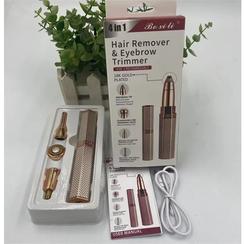 Imagen 2 del producto Depiladora eléctrica portátil 4 en 1 para mujer, afeitadora indolora para Bikini, cuerpo, recortador de cejas Facial, carga USB
