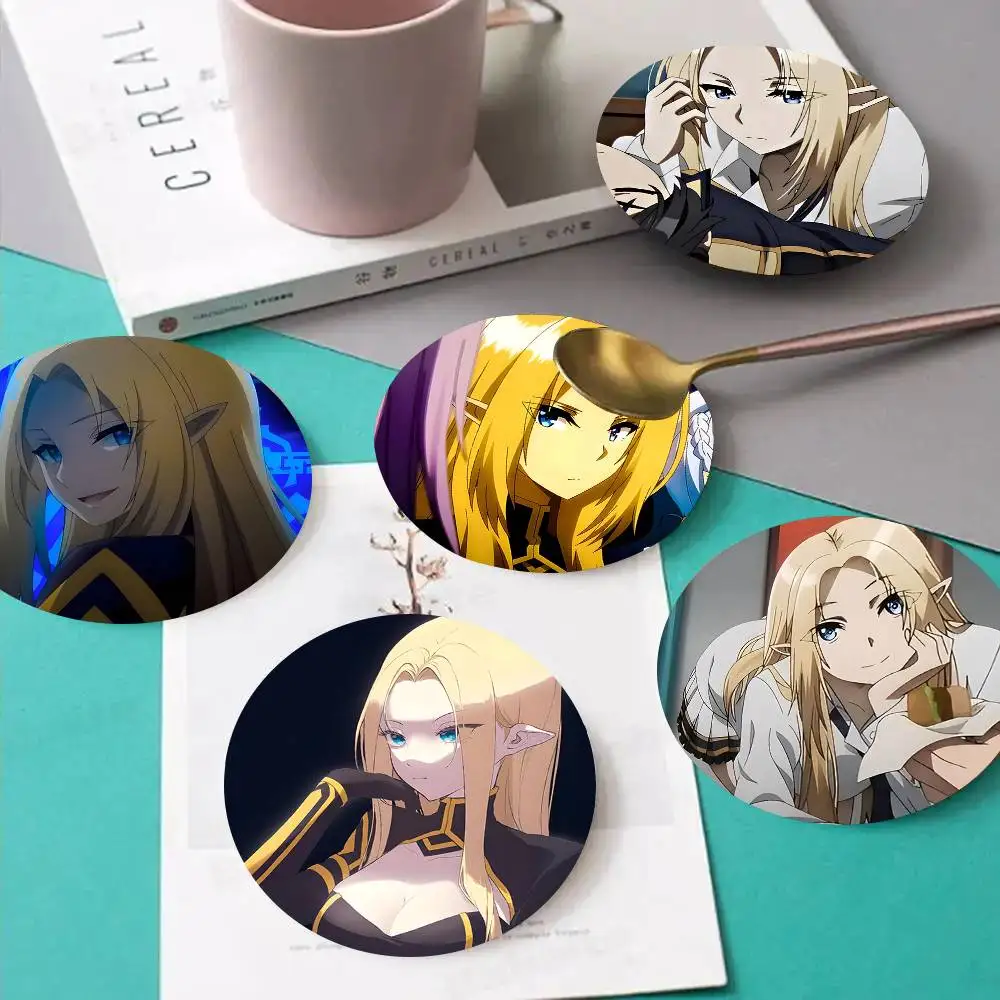 1pc Alpha Anime Characters Wooden Coaster Colour Printing Cup Mat Home Desk Decoration Gifts