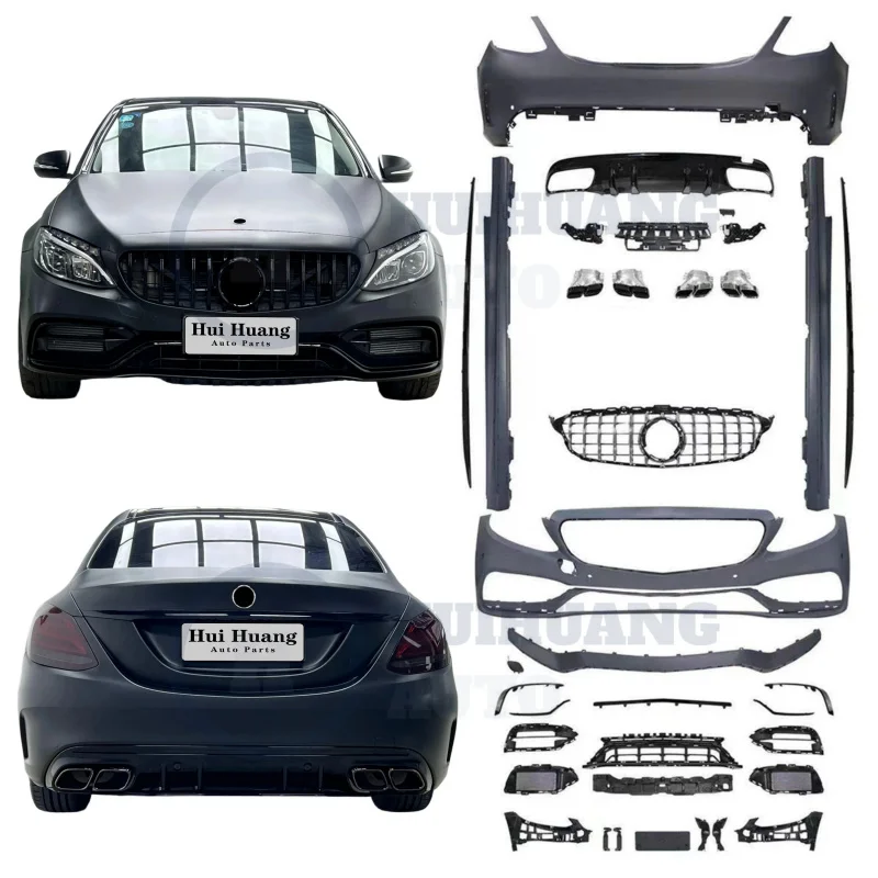

High Quality C Class W205 2015-2021 Upgrade to W205 C63 Bodykit Front Rear Bumper Easy Installation