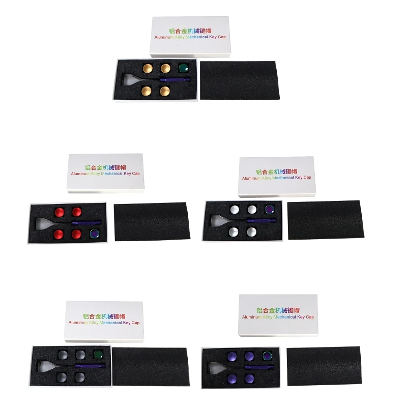 XDA لوحة المفاتيح الميكانيكية Keycaps الألومنيوم سبيكة التدرج الكهربائي اللون X7JC