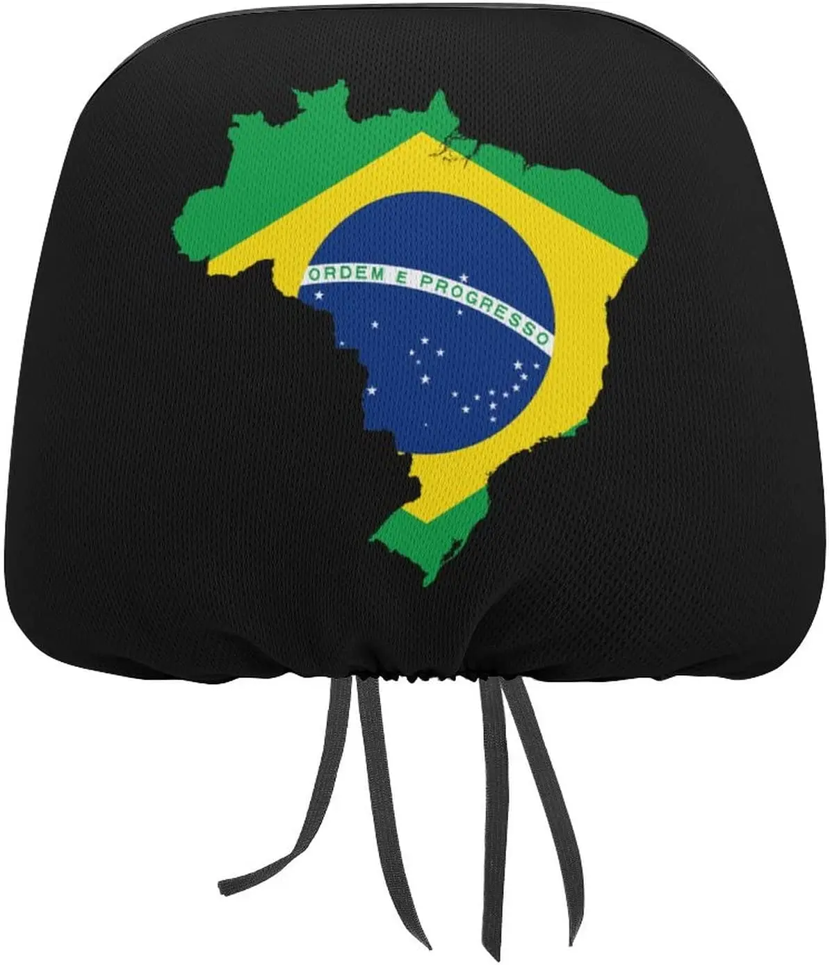 

Brazil Flag Map Cover for Car Seat Headrest Protector Covers Funny Printed Interior Accessories Decorative