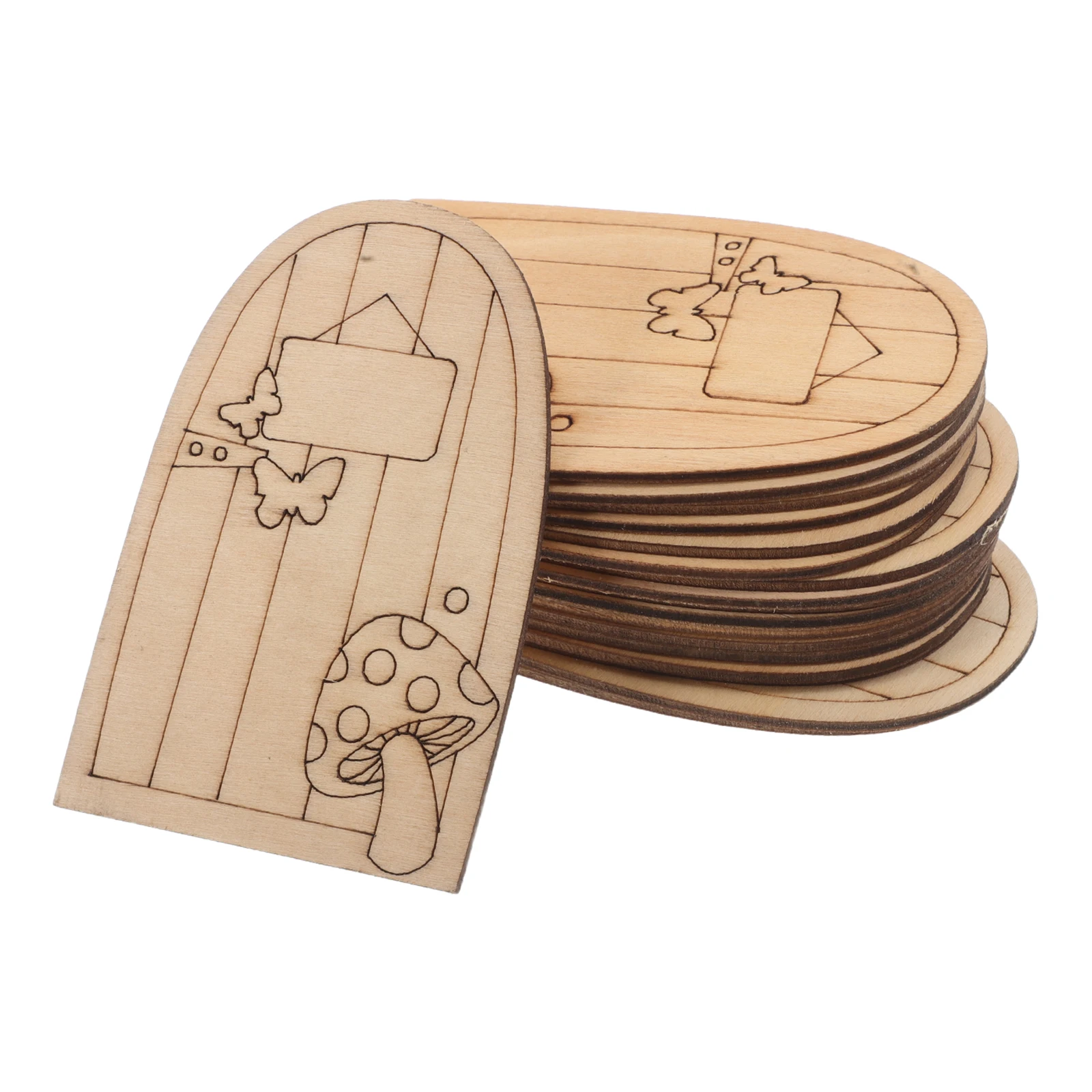 

50 шт. комплект сказочных дверей, миниатюрные деревянные двери сказочного дома, сделай сам, поделки, моховые пейзажные украшения, украшение для садовой двери гнома