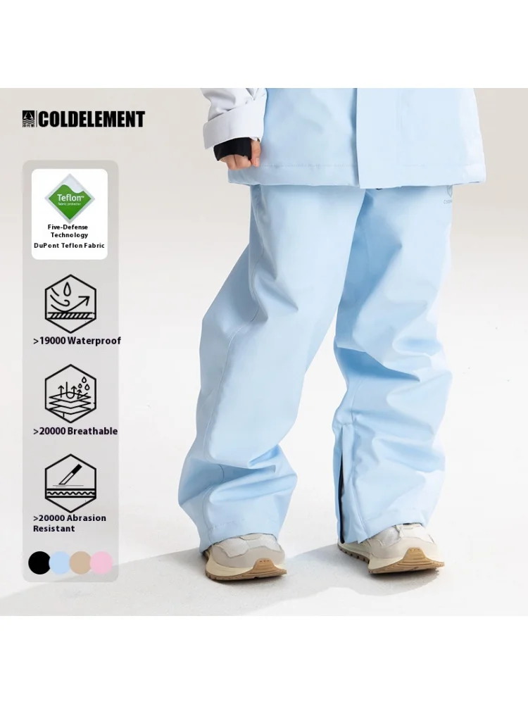 Calças infantis à prova de vento, à prova d'água e quente, equipamento de esqui para meninos e meninas, calças de esqui para meninas, calças de esqui infantis diárias