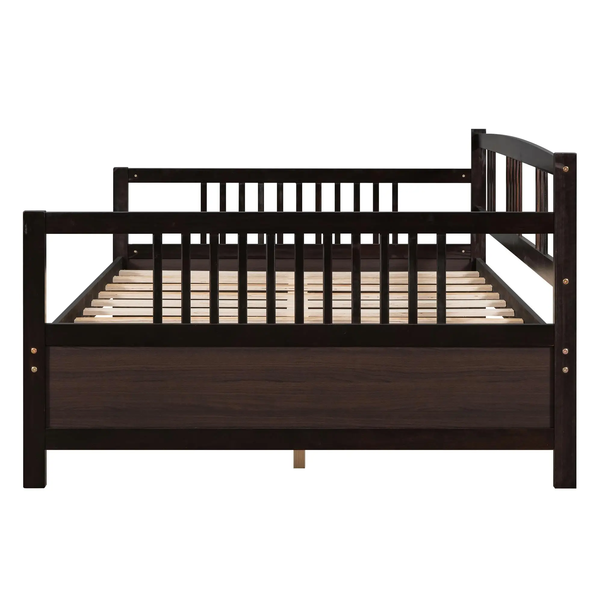 

Espresso Full Size Daybed with Support Legs - Stylish and Sturdy Design for Any Room