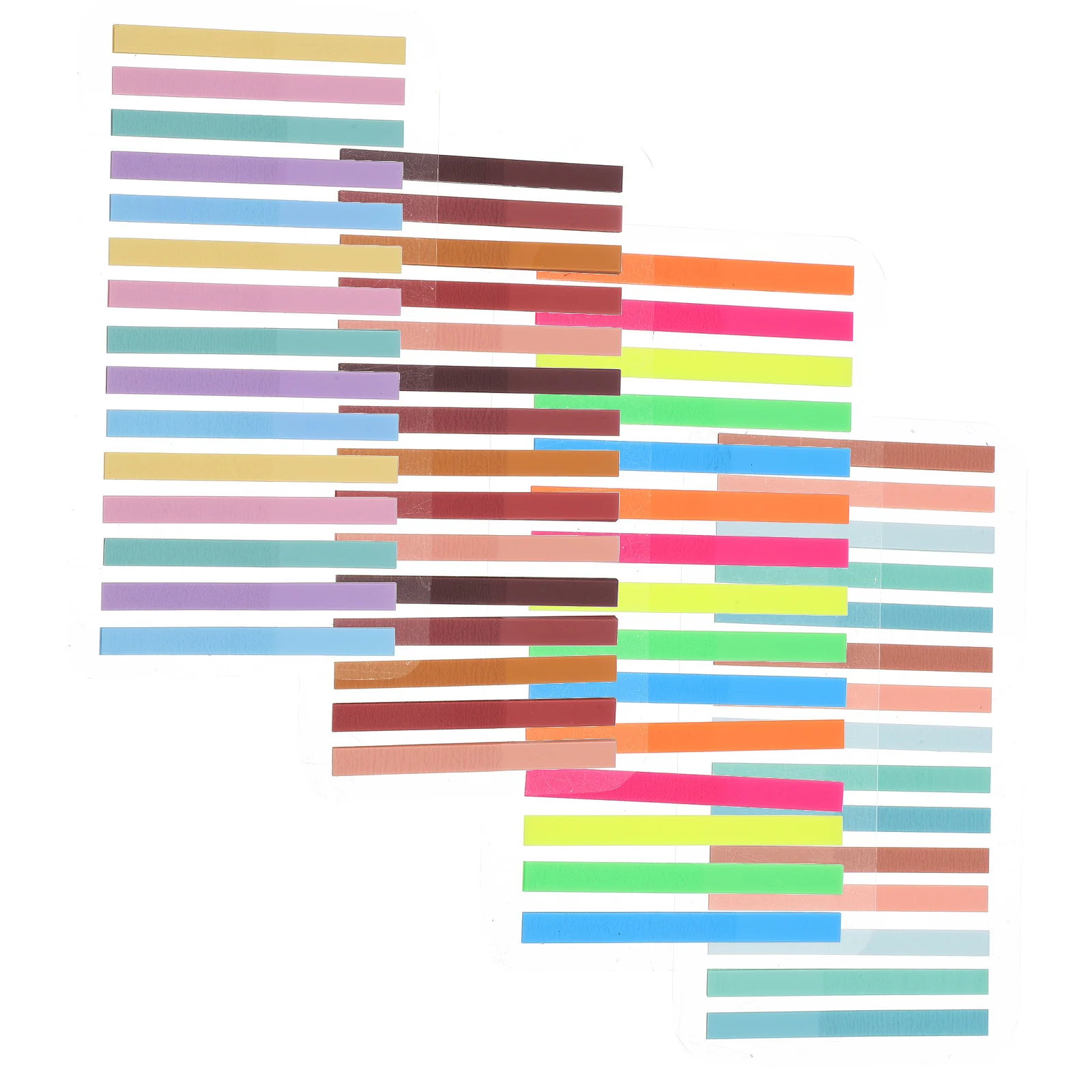 1 set 1 Set Fluorescent Label Stickers Portable Reading Strips Highlight Sentence Markers Sticky Page Flags Index Tabs Learning