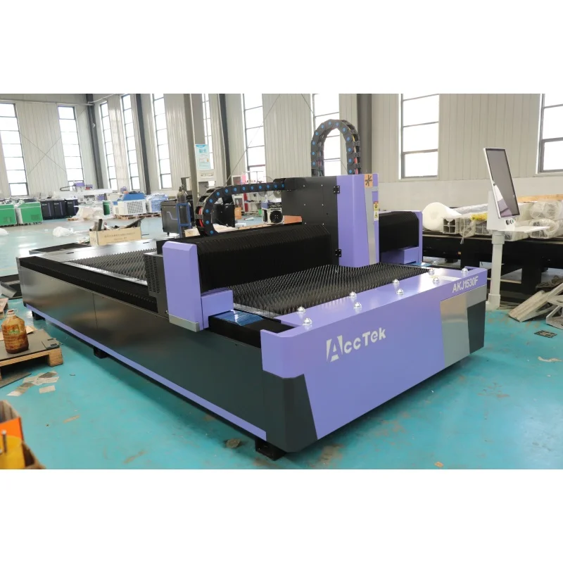 AKJ1530F Laser Cutting Machine 1500w 3000w CNC Fiber Laser Carbon Steel And Stainless Steel Cutter