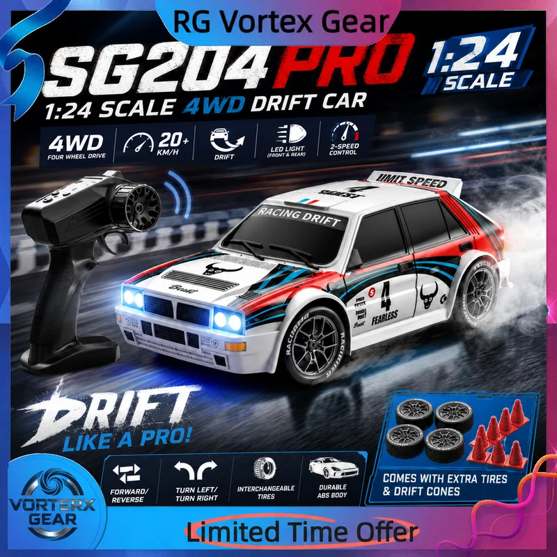 【In Stock】New Hot  Beast Sg204pro Remote Control Car Racing 1:24 Four-Wheel Drive Rc Entry-Level Remote Control Model Toy Gift