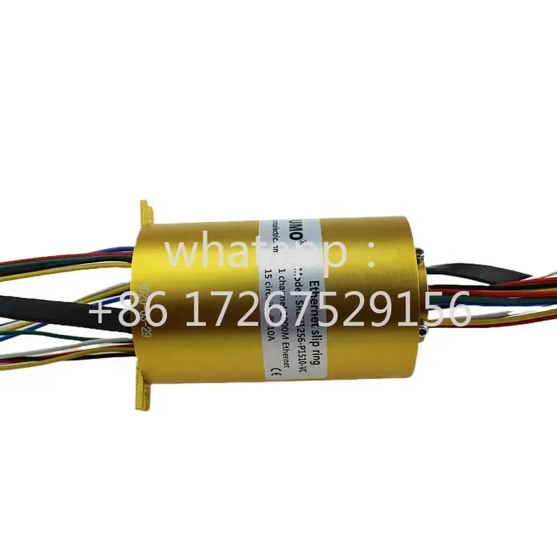 24 circuiti 1 canale 1000M Anello collettore Ethernet Foro giunto rotante elettrico Anello collettore rotante da 12,7 mm