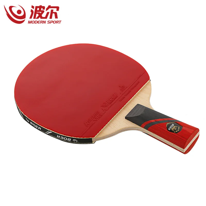 BOER 3S Tisch Tennis Bat Lange/Kurze Griff Ping pong Paddle Outdoor Sport Training