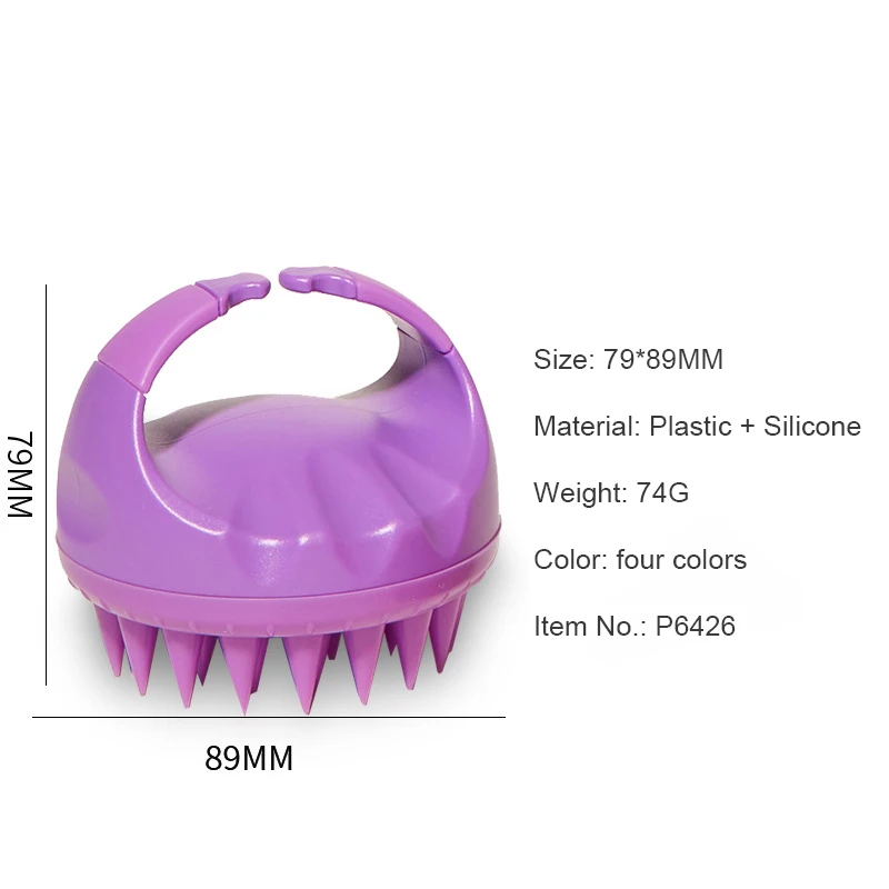 Shampoo Head Scalp Massage Brush Silicone Soft Skin Friendly Hair Washing Massager Comb SPA Massage Brush Beauty Hair Tool Salon