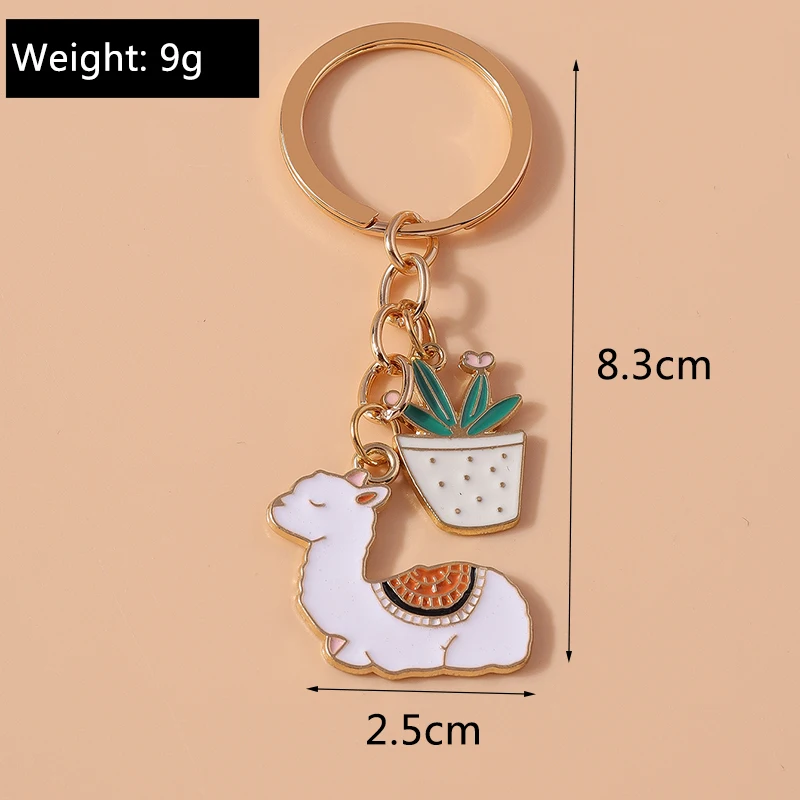 Cartoon Tier Hund Schlüssel bund Emaille Liebe Herz Charms Schlüssel ringe für Auto Schlüssel Souvenir Geschenke für Frauen Männer Handtasche Schlüssel anhänger – Detail 14