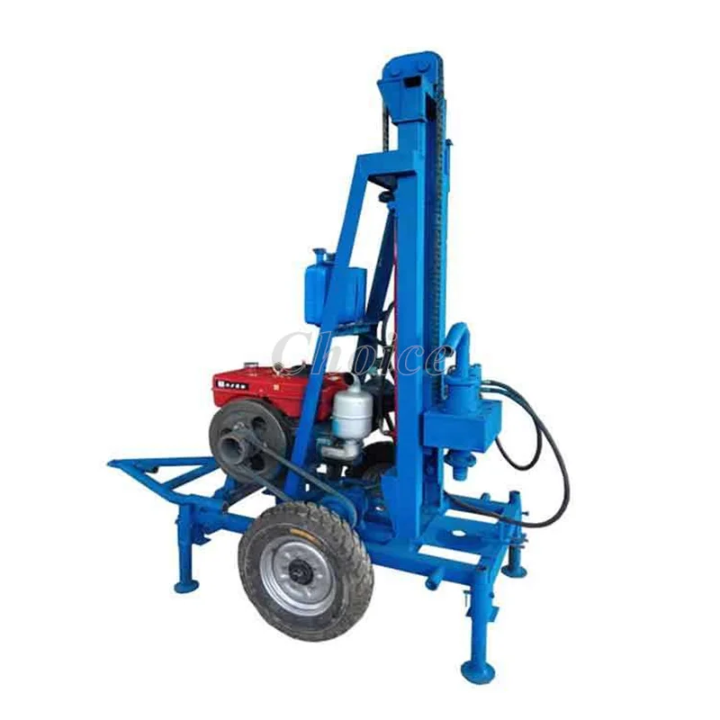 22HP Hydraulic Diesel Engine Portable Mine Drilling Rig Water Well Drill Rig Machine Portable 120m With Electric Start