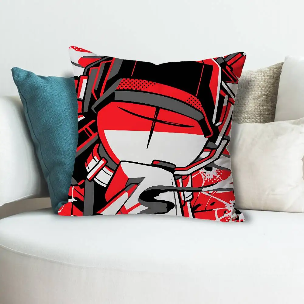 D-Deimos M-Madness C-Combat Pillow Cases for Bedroom Living Room Sofa Home Decor Polyester Cushion Cover with Zipper
