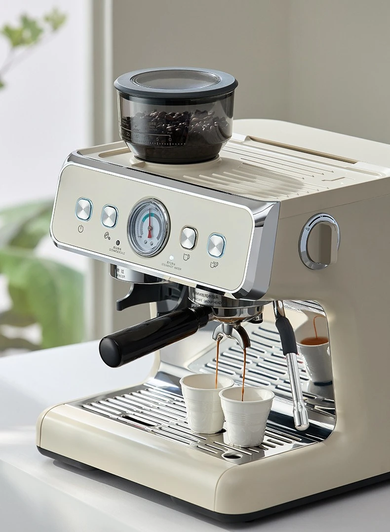 NEW   Semi Automatic Coffee Machine for Grinding Beans in One Household, Commercial and Office Use