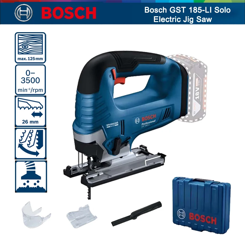 

Bosch GST 185-LI Professional Electric Jig Saw Brushless Jig Saw 18V Cordless JigSaws Multi-Function Woodworking Tool No Battery