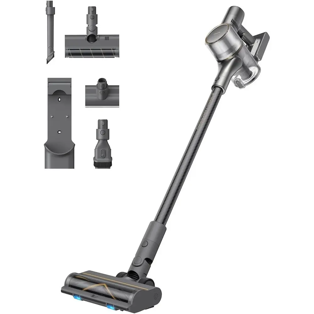 

R20 Cordless Vacuum Cleaner with Dual Brush Head, Smart Stick Vacuum for Home, 190AW Powerful Suction, Up to 90 Mins, Blue Light