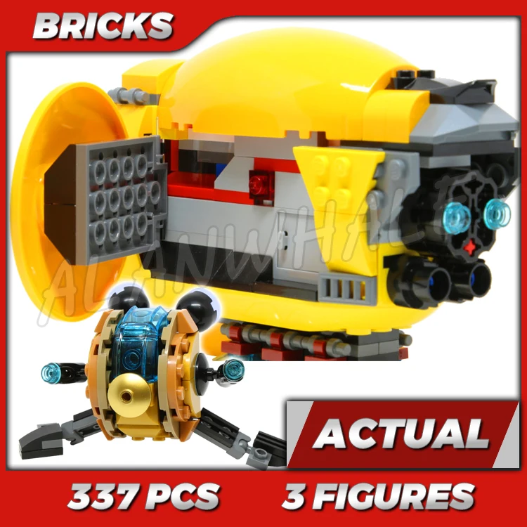 

337pcs Super Revengers Galaxy Guardians Ayesha's Revenge Laser Drill Golden Drone 10745 Building Kits Set Compatible With Bricks
