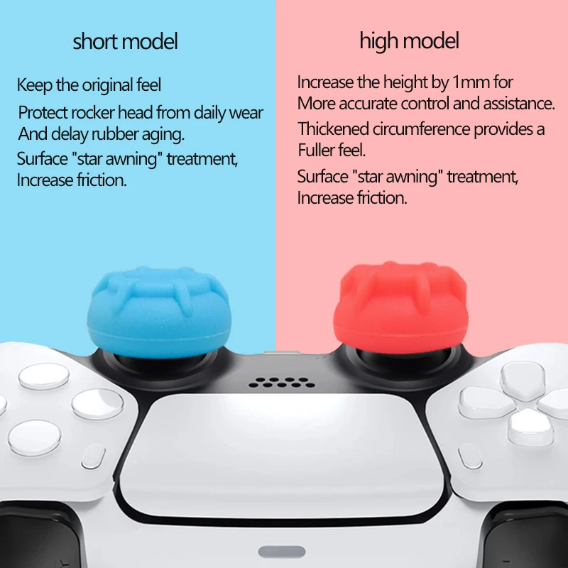 Manopole per pollice con copertura per joystick in silicone morbido per PS4 PS5 Cappucci per stick per console Xbox per accessori di gioco Switch Pro