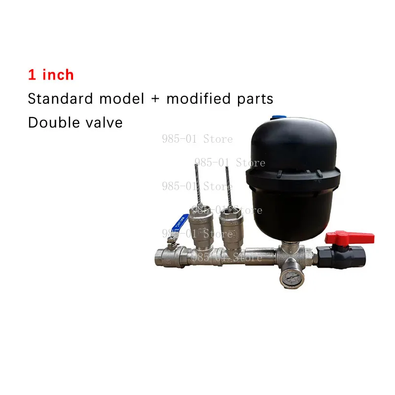 1-inch stainless steel gun-type ram pump kit with single and double valve connectors