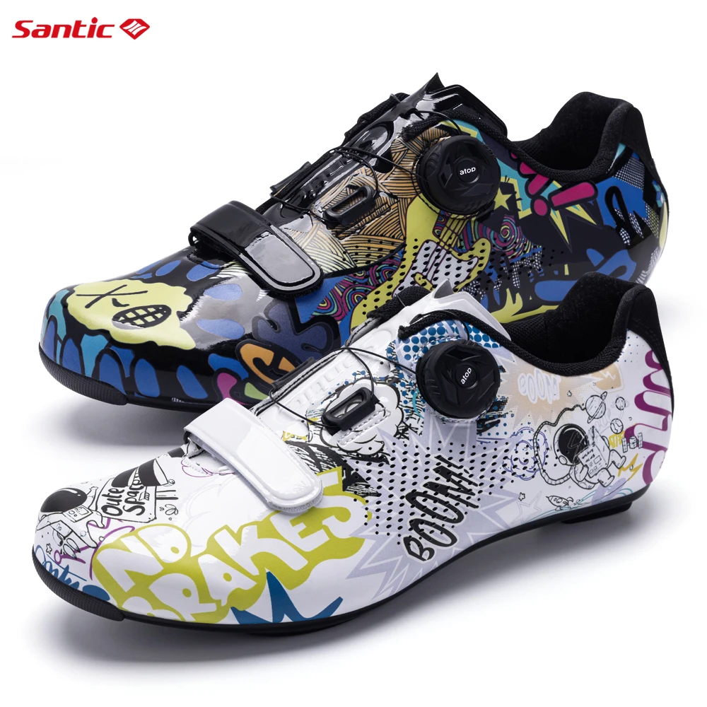 Santic Fahrradschuhe für Herren oder Damen, Rennradschuhe, Nylonsohle, 289 g, leichtes, atmungsaktives Obermaterial, S22036 – Detail 2