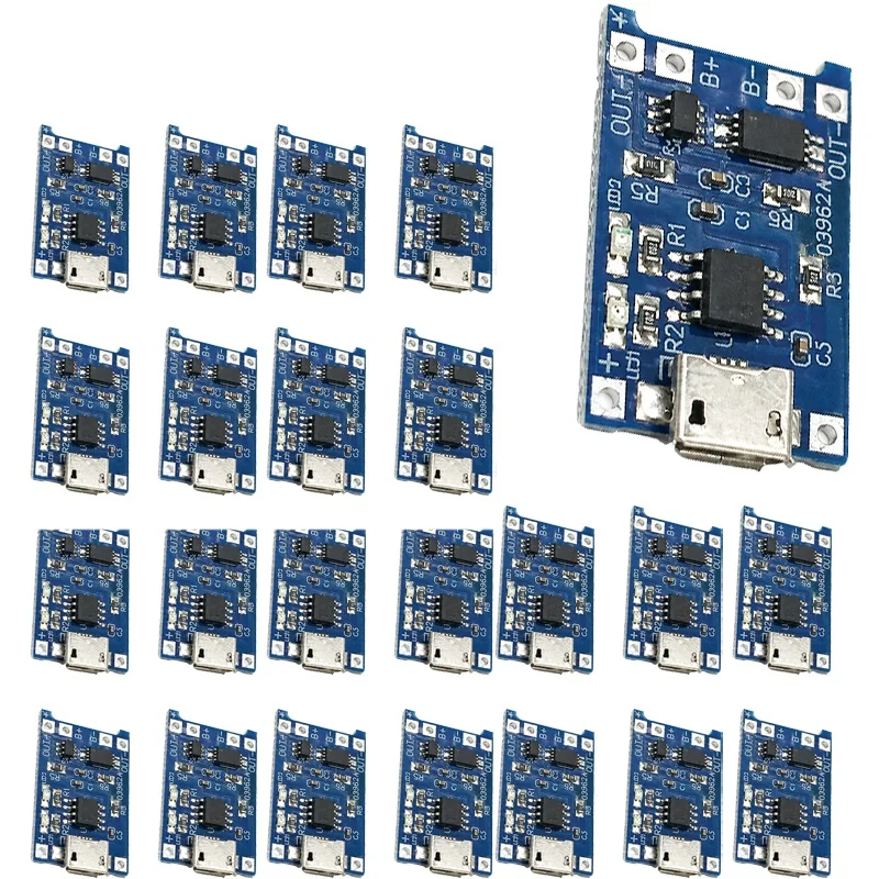 5Pcs TP4056 Type-C/Micro/Mini USB 1A Lithium Battery Charger Module 5V For 18650 Li-ion With Dual Protection USB Charging Board
