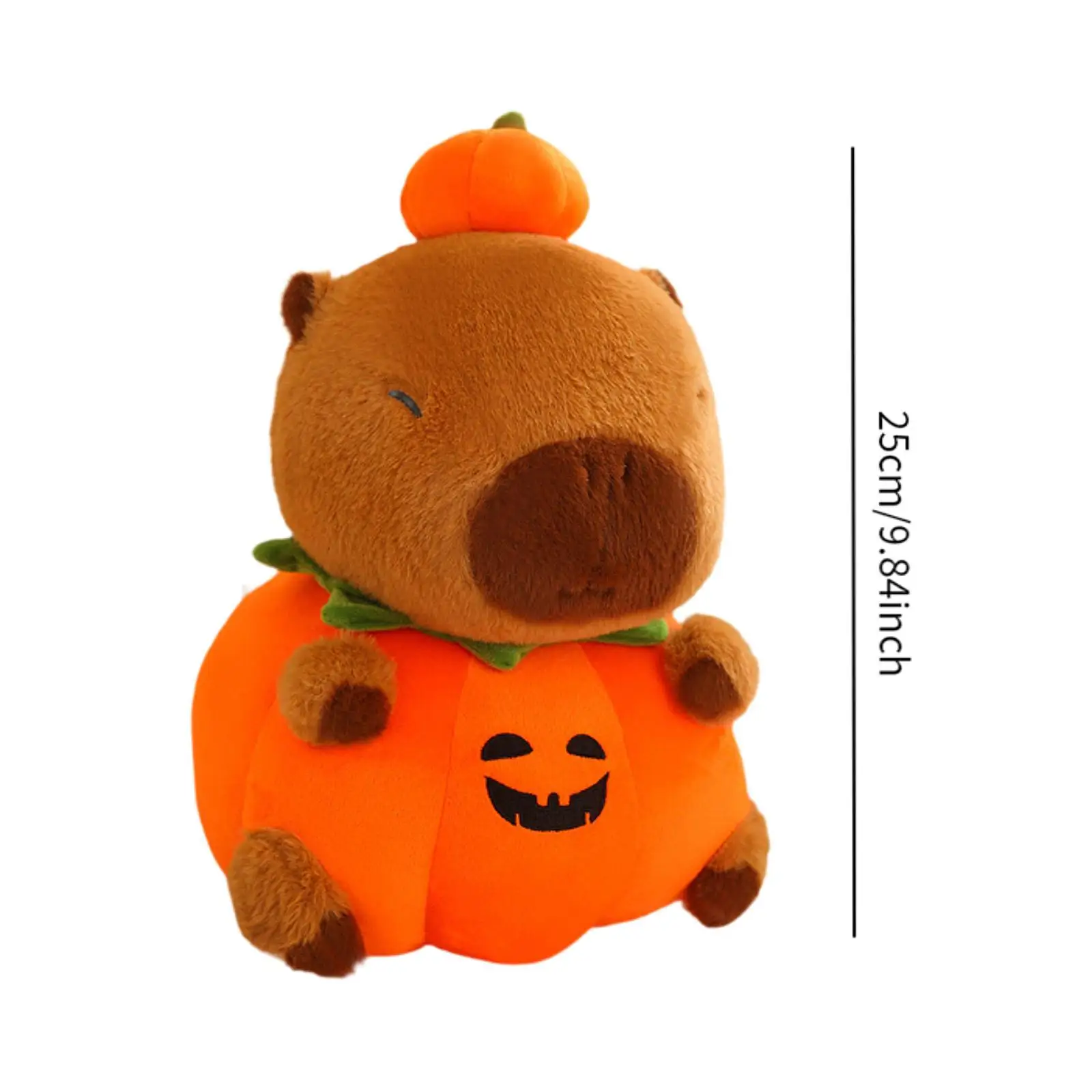 Capibara de calabaza de peluche, juguete de capibara, sofá, almohada, decoración de habitación, muñeco de capibara suave, estatuilla de capibara para niñas, niños, familia