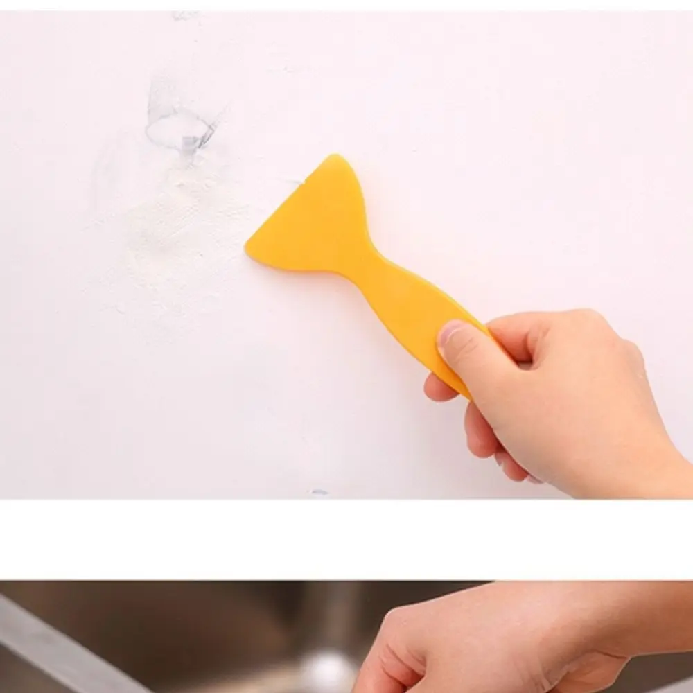 Yellow Triangle Scraper For Auto Window Tinting Manual Tool Efficient Plastic Blade For Removing Adhesive Tape