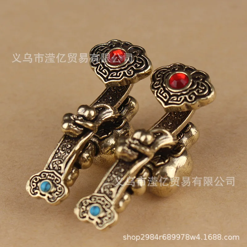 

Brass Ruyi Handle Ornament Home Living Room Everything Goes Well Gift Housewarming New Home Decoration