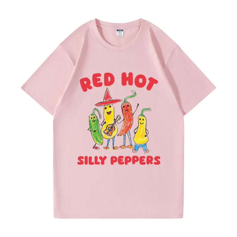 Śmieszne Silly Peppers T Shirt Cartoon Harajuku T-shirt Mężczyźni Kobiety Stylowe Wysokiej Jakości Vintage Oversized Bawełniane Koszulki Z Krótkim Rękawem