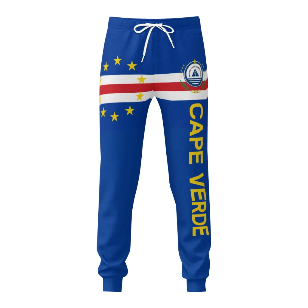 2025, Cape Verde Flag Heren Joggingbroek met Zakken Joggers voor Heren Sport Casual Joggingbroek Met Trekkoord