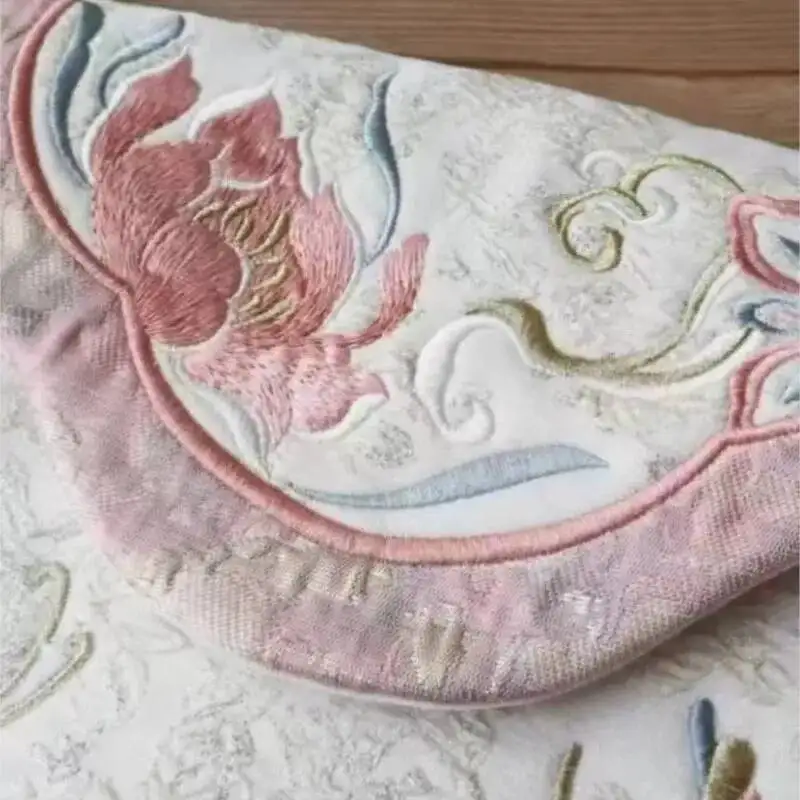 Bloom Chinese Style Embroidered Pink Crossbody Women Fairycore Aesthetic Messenger Bag Y2k Hot Girls Shoulder Bags Purse