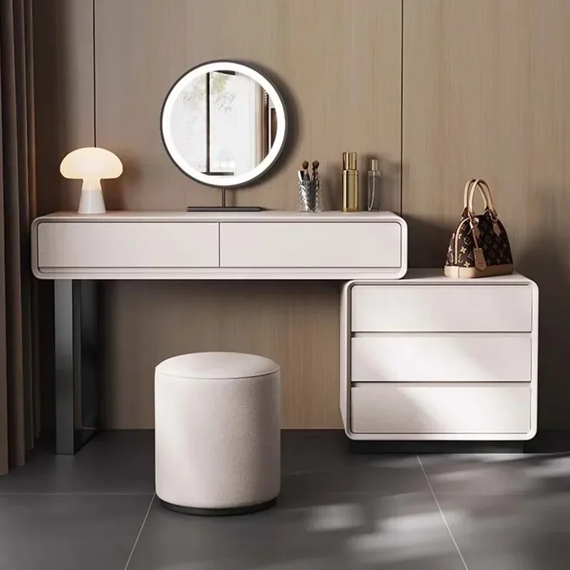 الحديثة ماكياج الداخلي بالباطل خلع الملابس درج النساء مؤتمر الزاوية الشمال الخشب Penteadeiras دي Maquiagem أثاث غرفة نوم #2