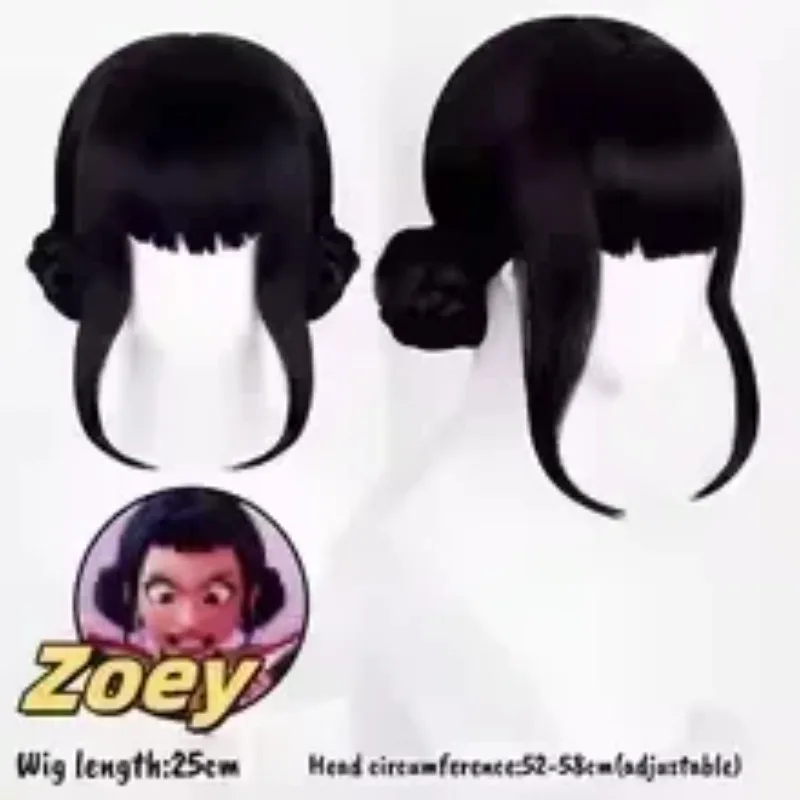 

Hot KPOP Devil Hunter Mira Rumi Zoey Children's Girl Role Playing Wig, Purple, Black, Red Long Hair Halloween Costume Prop