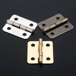 10pcs Hinges w/screw Fillet Silver/Antique bronze/Gold 4 Holes 18*16mm Decor Cabinet Wooden Box Jewelry Wine Gift Case Vintage
