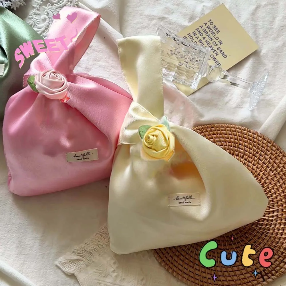 

Сумка для мамы, элегантная сумка на запястье с розой, атласная подвеска с жемчугом, подарочная сумка для конфет, ручная сумка на булавке в китайском стиле, свадебная сумка