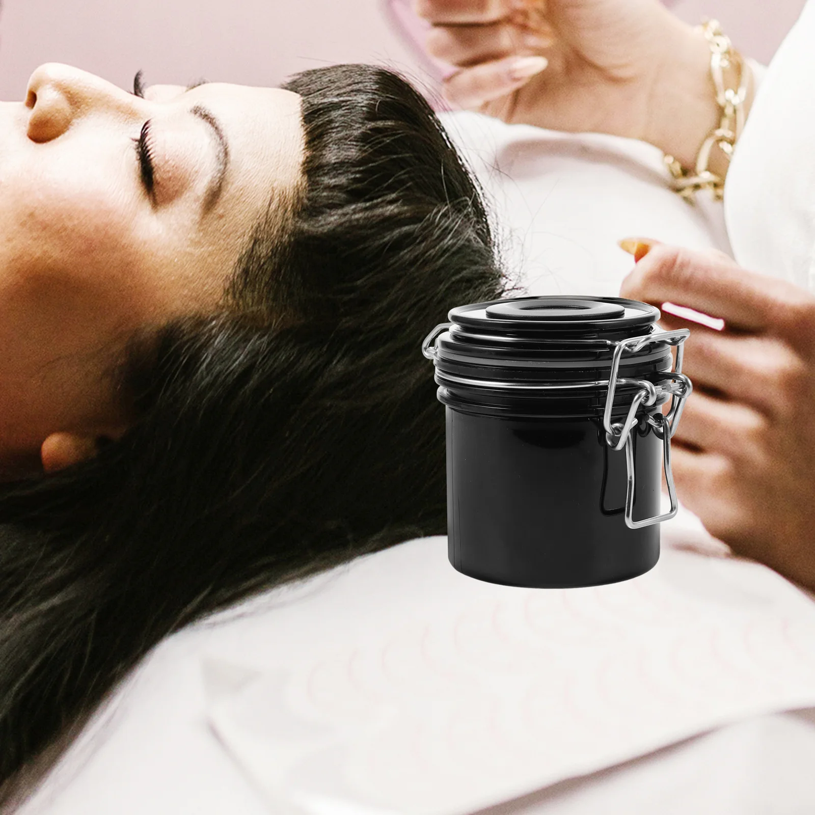 

Airtight Eyelash Extension Glue Container Metal Plastic Storage Jar for Lash Extensions Large Capacity Leak Proof Lightweight