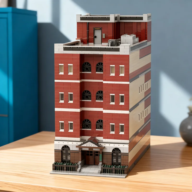 

11444 дет. MOC Iwatodai Dorm: Модульная полная модель уличной сцены Persona, строительные блоки, креативный подарок, декор для демонстрации, сборка своими руками