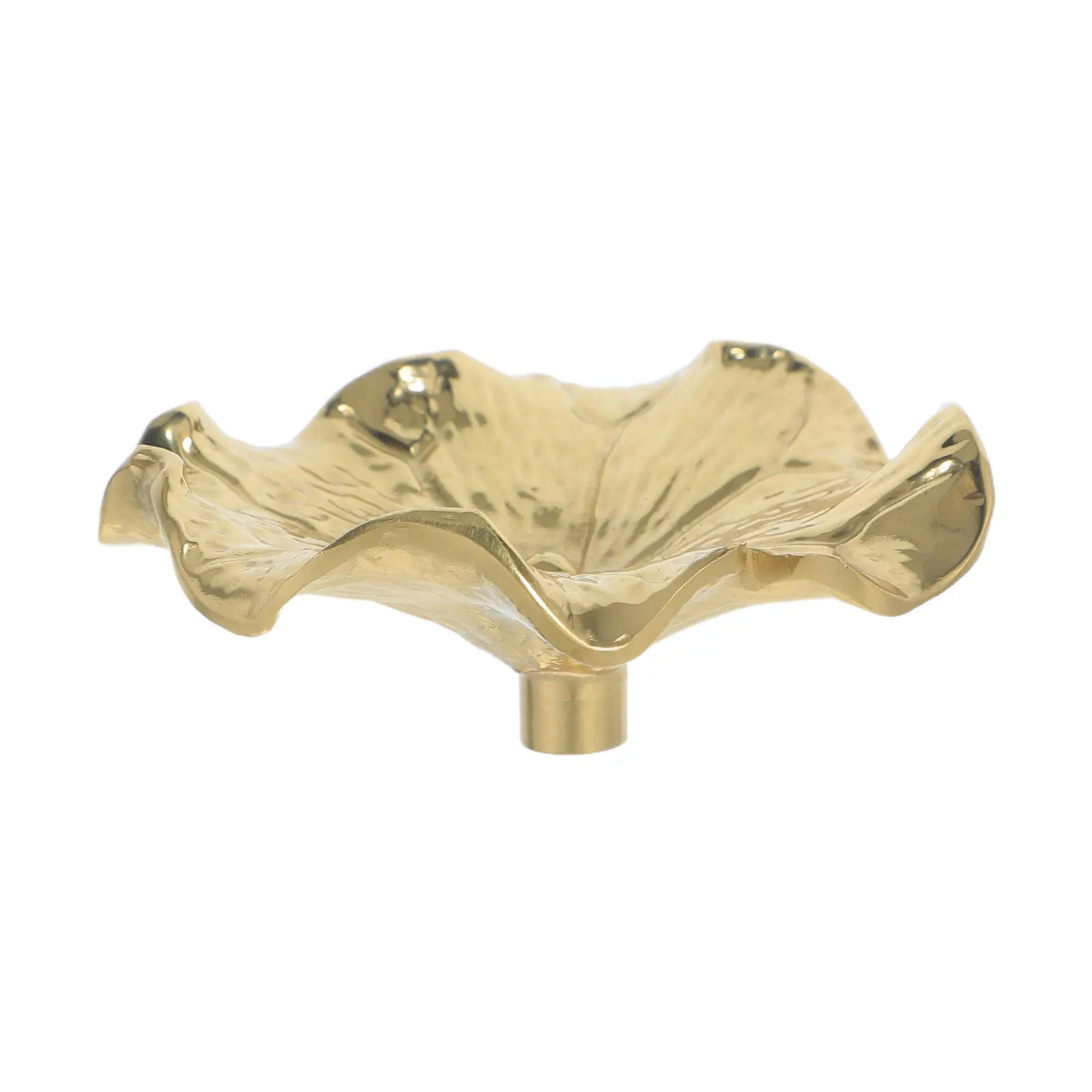 Solid Brass Drawer Knobs Lotus Leaf Ginkgo Leaf Design Decorative Gold Floral Furniture Handles for Kitchen Wardrobe Dressers