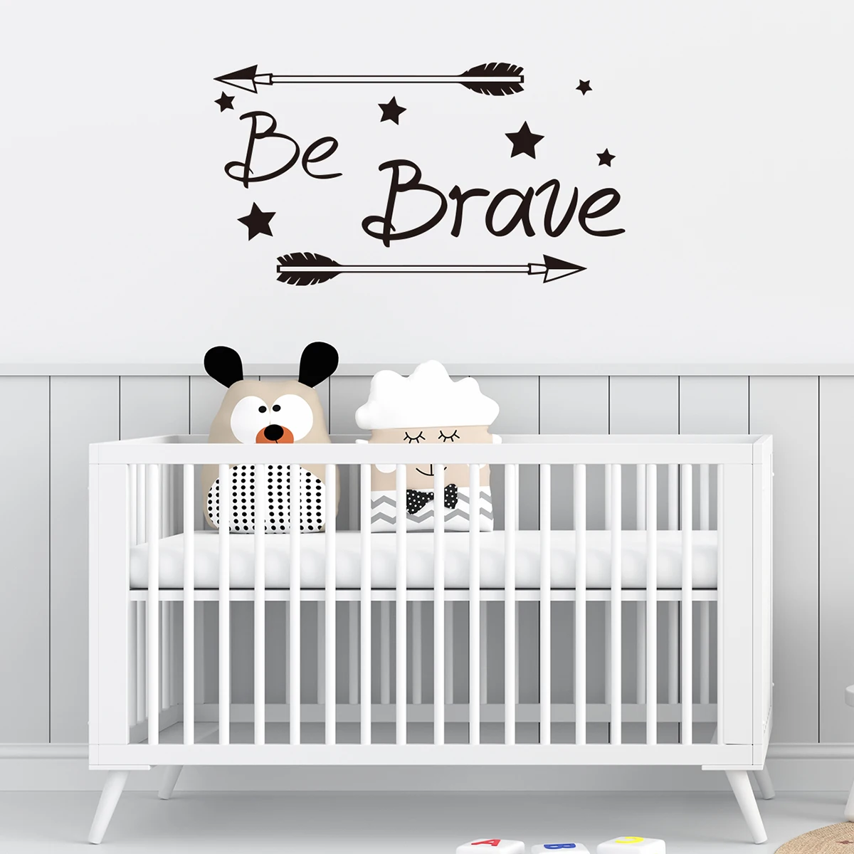 

1 pc hot sale be brave star with arrow Wall Stickers Modern Fashion Wall Sticker Kids Room Nature Decor Sticker Mural