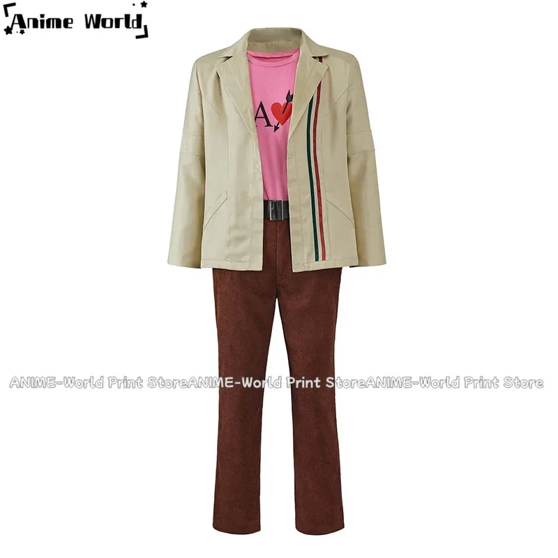 

《Custom Size》 Vincent Brooks Costume Men's Jacket Pants Pink Top Suit with Belt Halloween Carnival Cosplay Outfitr,7;k'2.s;9,