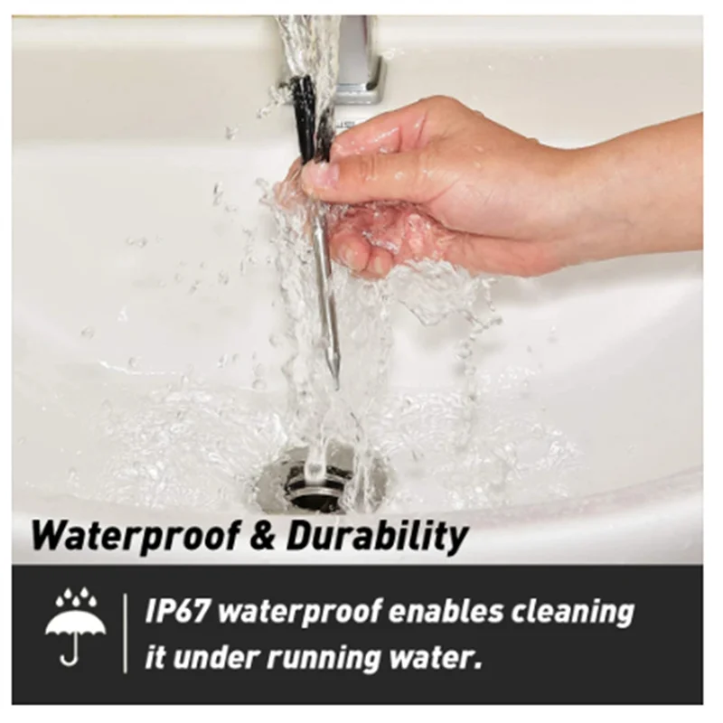 A60F-Wireless Meat Food Thermometer Oven Grill BBQ Steak Bluetooth Temperature Meter Barbecue Accessorie