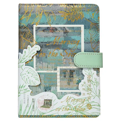 South Korea Creative articles Literary hardcover notebook student Flowers color page notepad Monet oil paint portable diary book