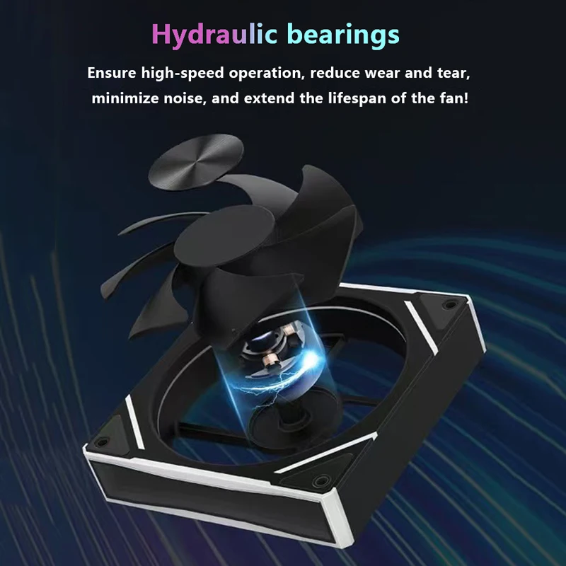 OEM PRISM 7 PRO ARGB Quiet Cooling Fan 4Pin PWM 65.5CFM/600-1800RPM Computer Chassis Fan