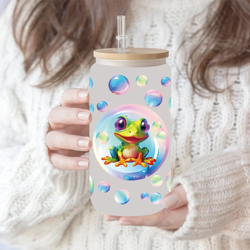 3D UV DTF Transfers Stickers, 16oz, Cup Wraps, Marine Animal Printed for DIY Glass Ceramic Metal Leather, Etc D6201 image 2