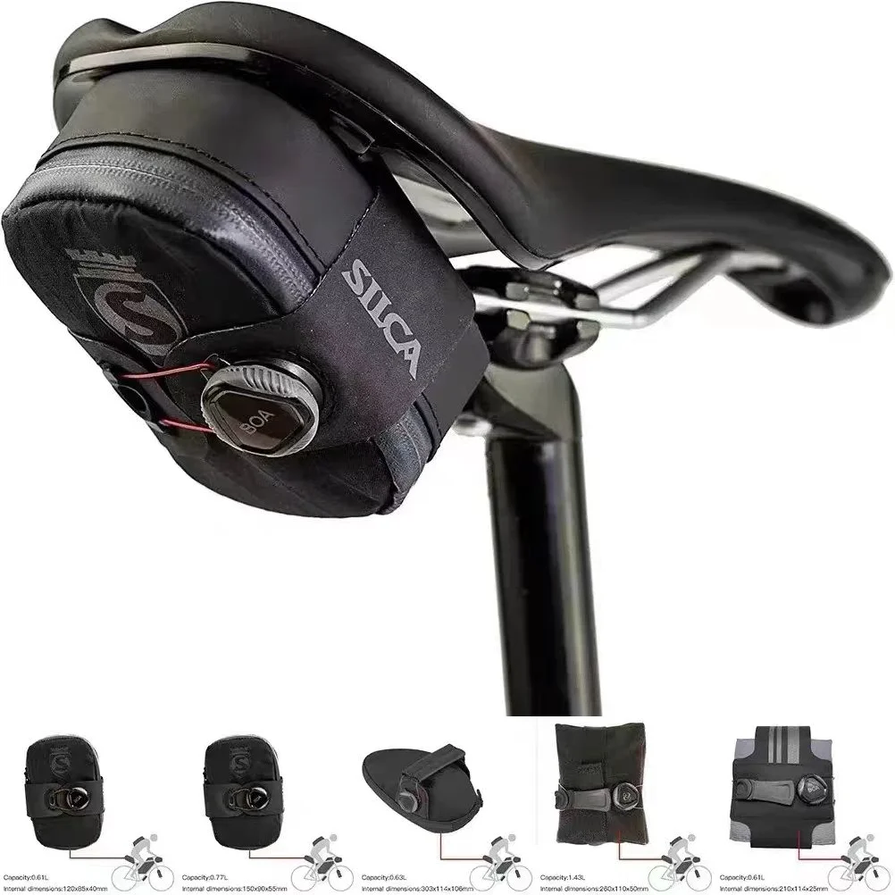 

Сумка для велосипедного седла, задняя сумка для горного и шоссейного велосипеда, водонепроницаемая сумка для хранения на велосипеде с молнией Silca YKK