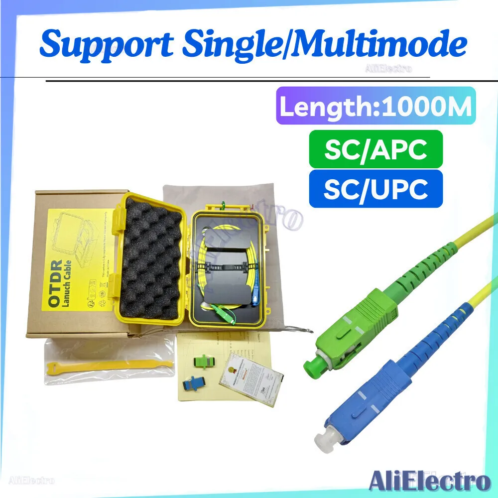 

1Km SC APC-UPC OTDR Launch Cable Fiber Single Mode SC Test Extension Cord Dead Zone Eliminator Ring 1000m